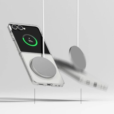 Samsung Galaxy Z Flip 7 dėklas Ringke Slim Magnetic su MagSafe – skaidrus 4