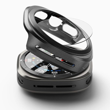 Ringke Slim & Tempered Glass Dėklas + Glass Set skirtas Samsung Galaxy Watch Ultra 47mm - Juodas 1