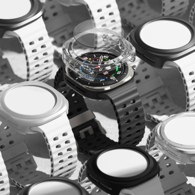 Ringke Slim & Tempered Glass Dėklas + Glass Set skirtas Samsung Galaxy Watch Ultra 47mm - Juodas 5
