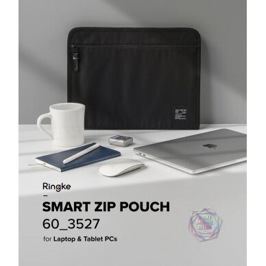 Universalus Dėklas Nešiojamajam Kompiuteriui, Planšetei Ringke Smart Zip Pouch (iki 13 '') Smėlio spalvos 2