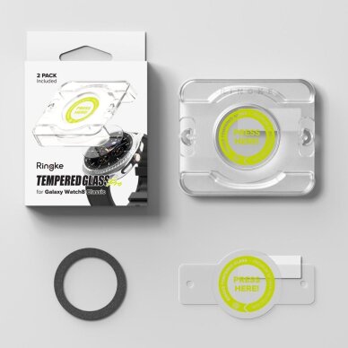 Samsung Galaxy Watch 8 46mm Ringke Tempered Glass Pro grūdintas stiklas, 2 vnt. – skaidrus 7 Samsung Galaxy Watch 8 46mm Ringke Tempered Glass Pro grūdintas stiklas, 2 vnt. – skaidrus 7