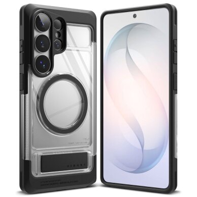 Samsung Galaxy S26 Ultra Ringke UX Magnetic MagSafe dėklas – juodas skaidrus 1