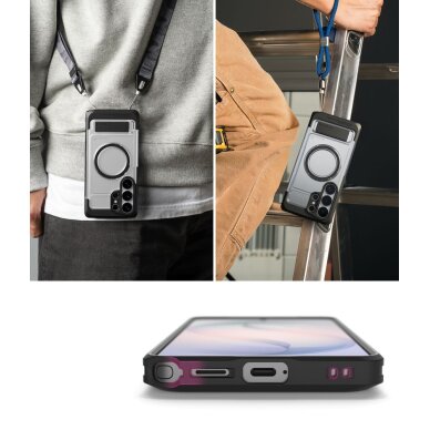 Samsung Galaxy S26 Ultra Ringke UX Magnetic MagSafe dėklas – juodas skaidrus 7