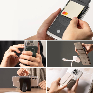 Ringke piniginės tipo Slide Grip MagSafe dėklas - juodas 4