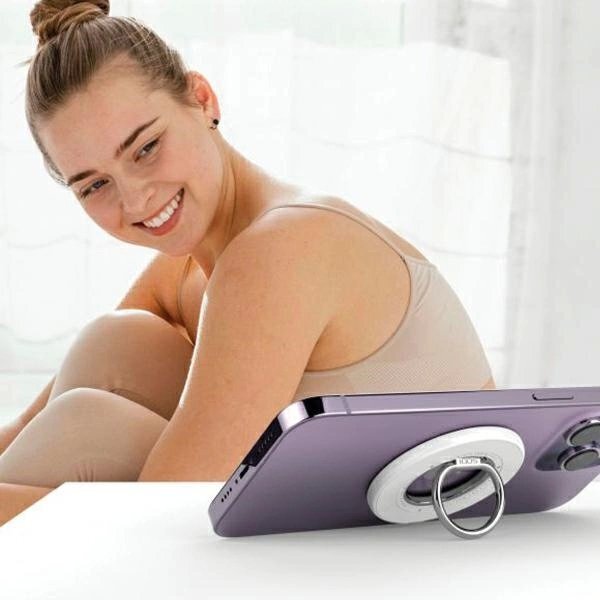 Magnetinis stovas Ring SODI StandBM-350 su MagSafe, dvipusis – baltas 6 Magnetinis stovas Ring SODI StandBM-350 su MagSafe, dvipusis – baltas 6