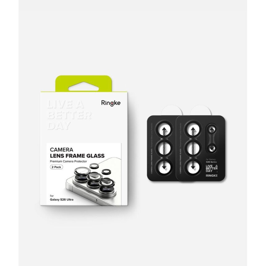 Samsung Galaxy S26 Ultra Ringke Camera Frame Protector kameros rėmelio apsauga (2 vnt.) – juoda 6