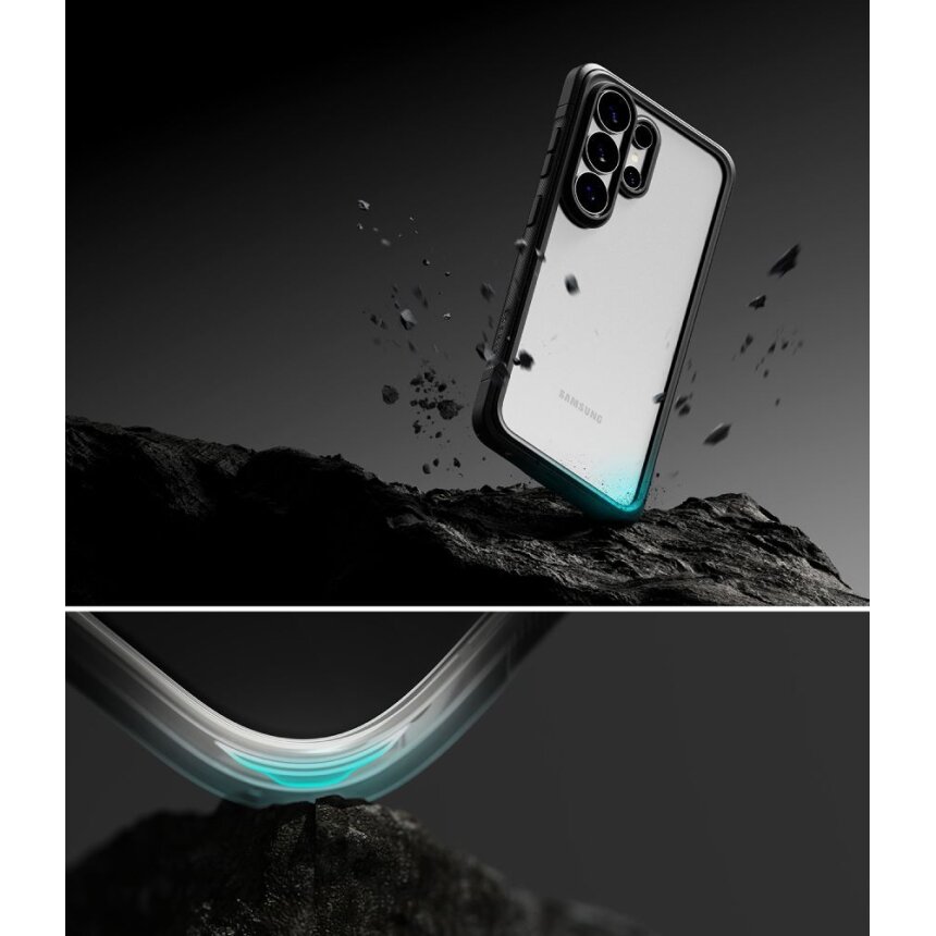 Samsung Galaxy S26 Ultra Ringke Fusion Bold dėklas – juodas skaidrus 6