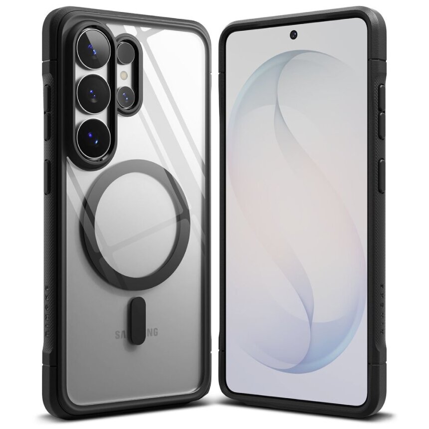 Samsung Galaxy S26 Ultra Ringke Fusion Bold Magnetic MagSafe dėklas – juodas skaidrus 1