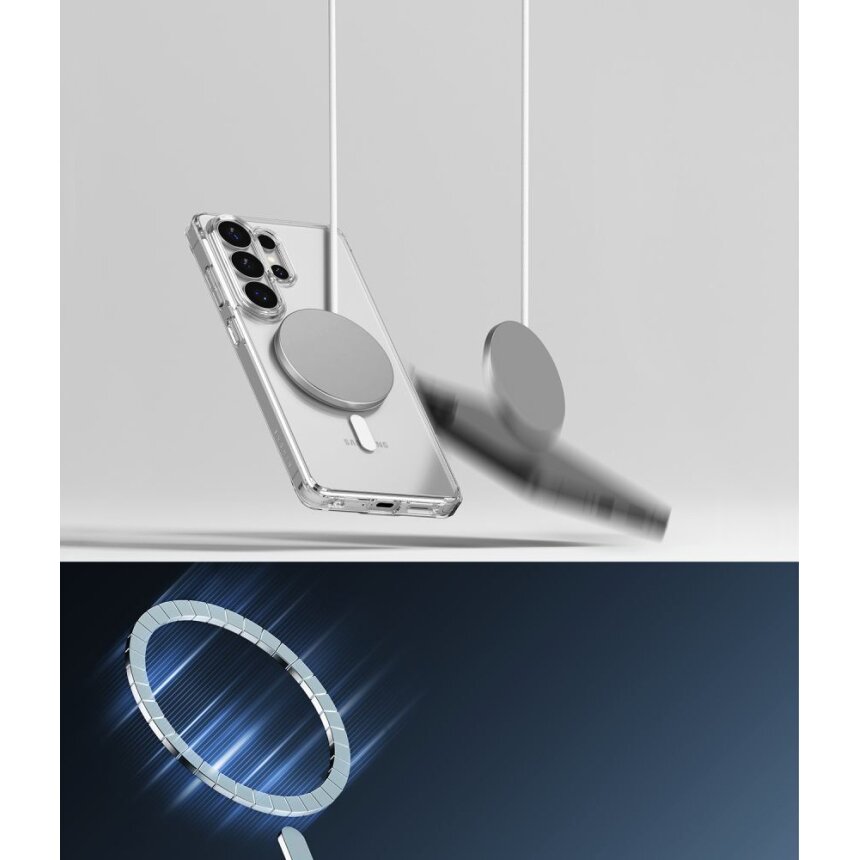 Samsung Galaxy S26 Ultra Ringke Fusion Magnetic MagSafe dėklas – skaidrus 6