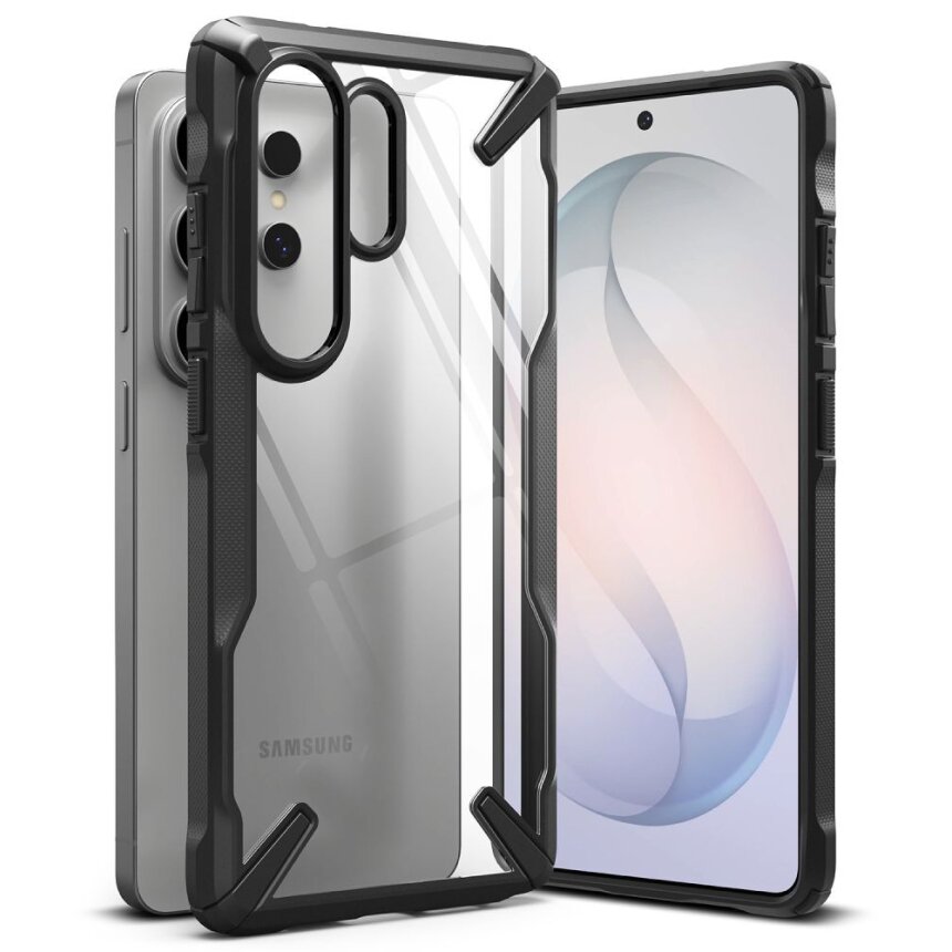 Samsung Galaxy S26 Ultra Ringke Fusion X dėklas – juodas skaidrus