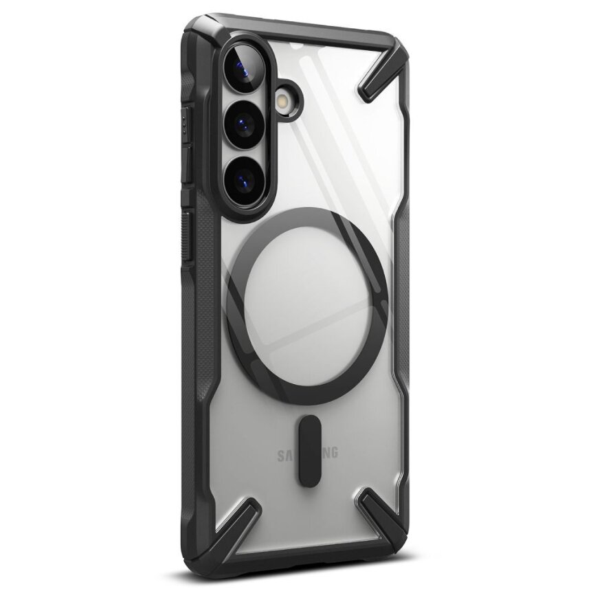 Samsung Galaxy S26 Ringke Fusion X Magnetic MagSafe dėklas – juodas skaidrus 4