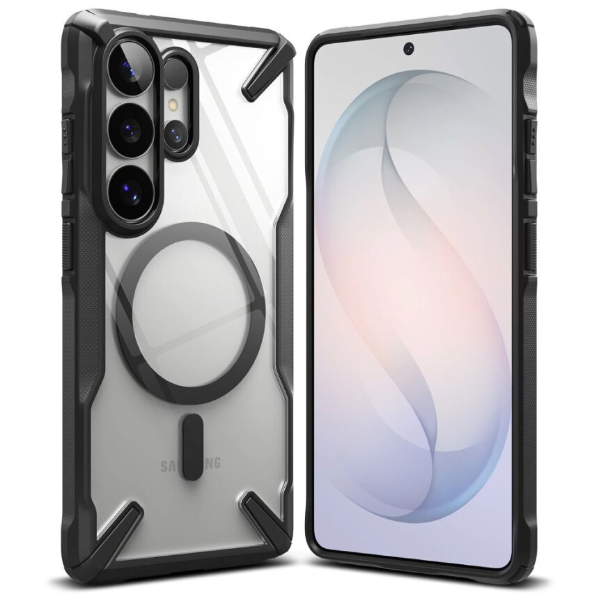 Samsung Galaxy S26 Ultra Ringke Fusion X Magnetic MagSafe dėklas – juodas skaidrus 1 Samsung Galaxy S26 Ultra Ringke Fusion X Magnetic MagSafe dėklas – juodas skaidrus 1