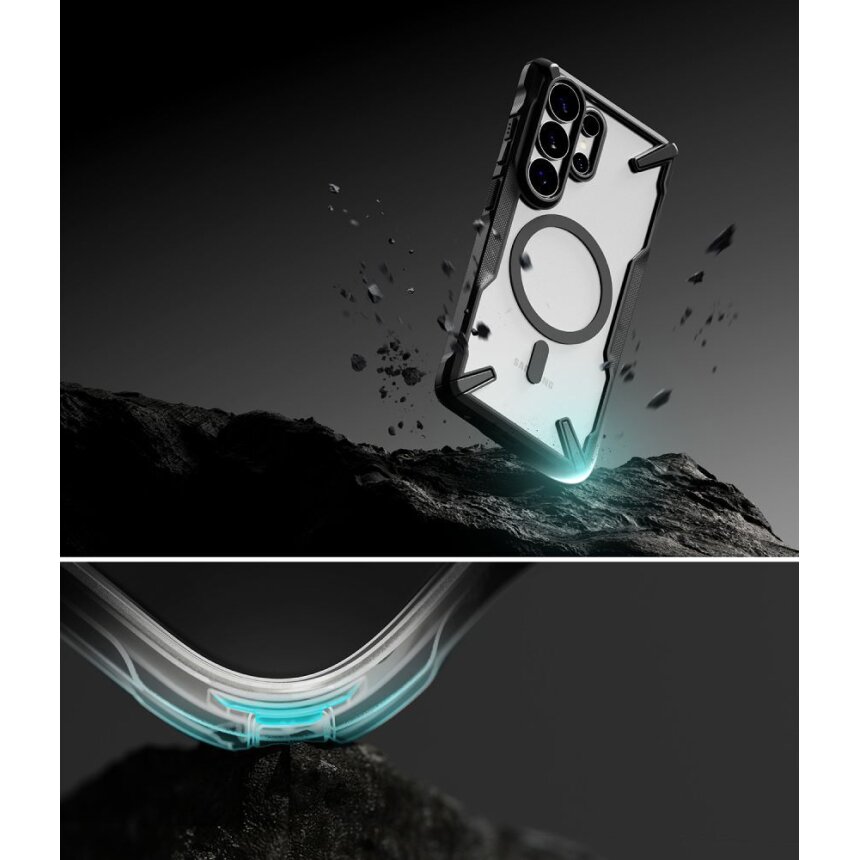 Samsung Galaxy S26 Ultra Ringke Fusion X Magnetic MagSafe dėklas – juodas skaidrus 7 Samsung Galaxy S26 Ultra Ringke Fusion X Magnetic MagSafe dėklas – juodas skaidrus 7