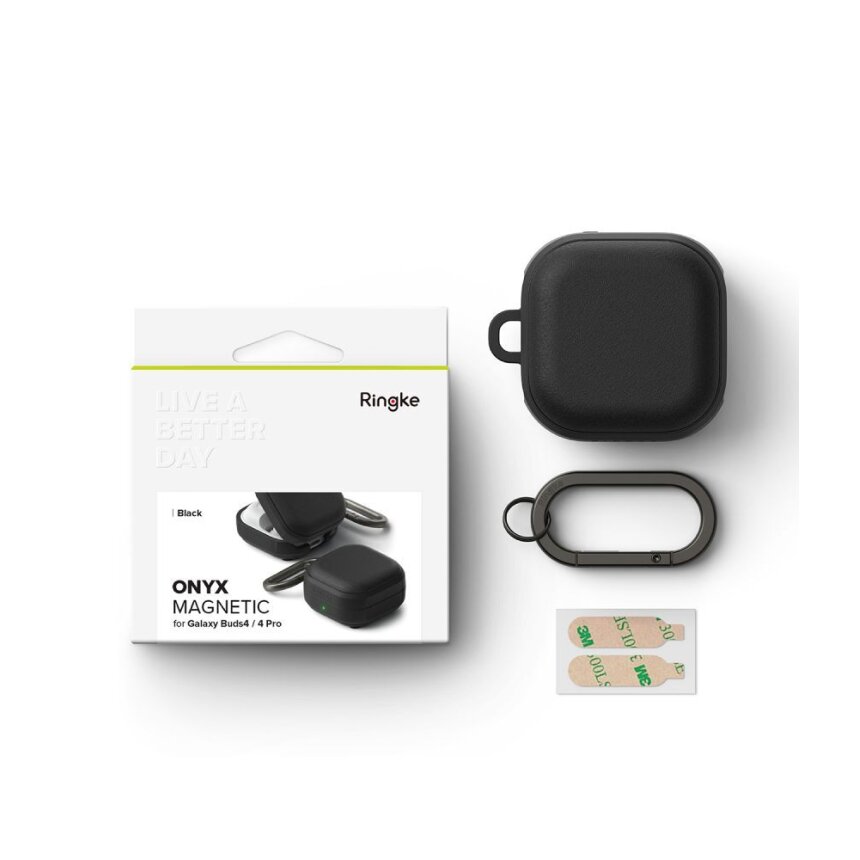 Samsung Galaxy Buds 4 / 4 Pro Ringke Onyx Magnetic dėklas – juodas 5