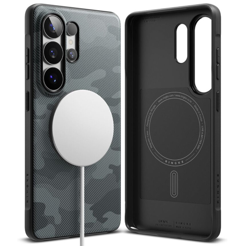 Samsung Galaxy S26 Ultra Ringke Onyx MagSafe dėklas – juodas ir pilkas 1