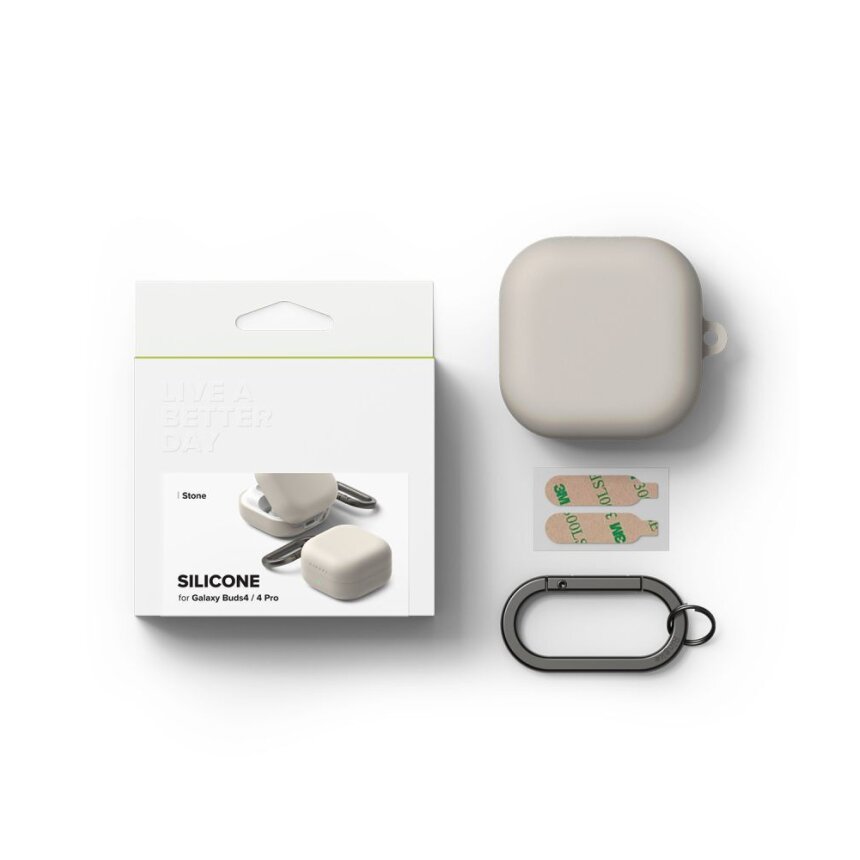 Samsung Galaxy Buds 4 / 4 Pro Ringke Silicone dėklas – smėlio spalvos 5 Samsung Galaxy Buds 4 / 4 Pro Ringke Silicone dėklas – smėlio spalvos 5