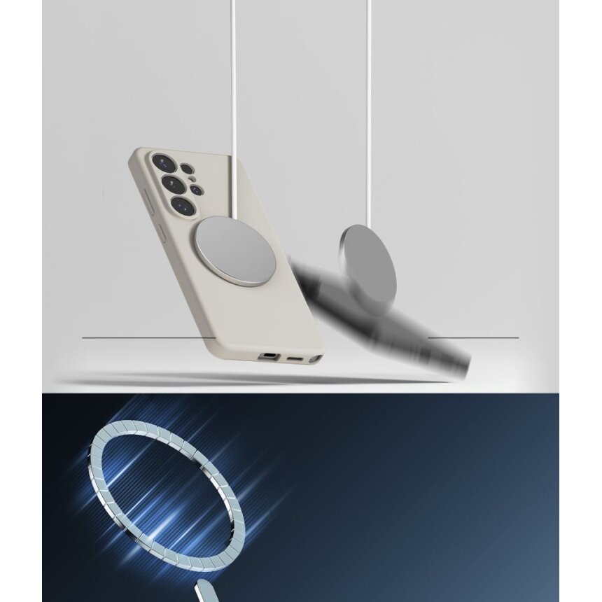 Samsung Galaxy S26 Ultra Ringke Silicone MagSafe dėklas – smėlio spalvos 6