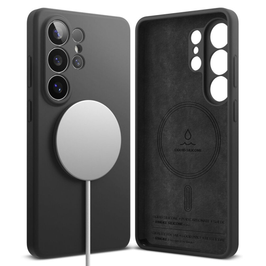 Samsung Galaxy S26 Ultra Ringke Silicone MagSafe dėklas – juodas 1 Samsung Galaxy S26 Ultra Ringke Silicone MagSafe dėklas – juodas 1