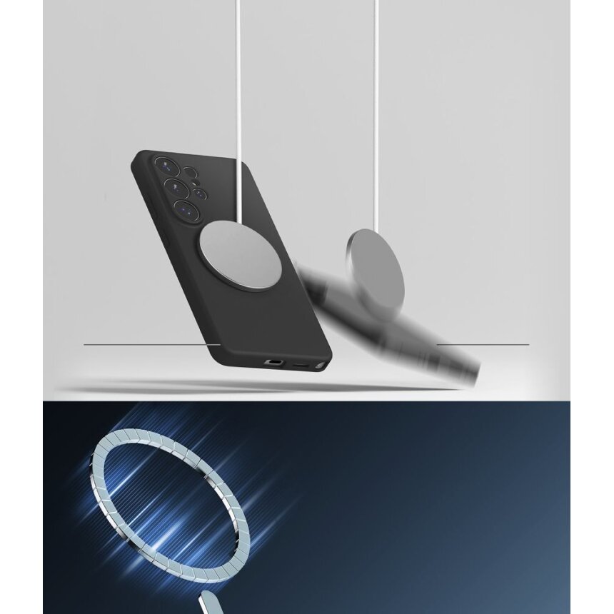 Samsung Galaxy S26 Ultra Ringke Silicone MagSafe dėklas – juodas 6