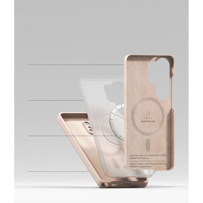 Samsung Galaxy S26 Ultra Ringke Silicone MagSafe dėklas – rožinis 5