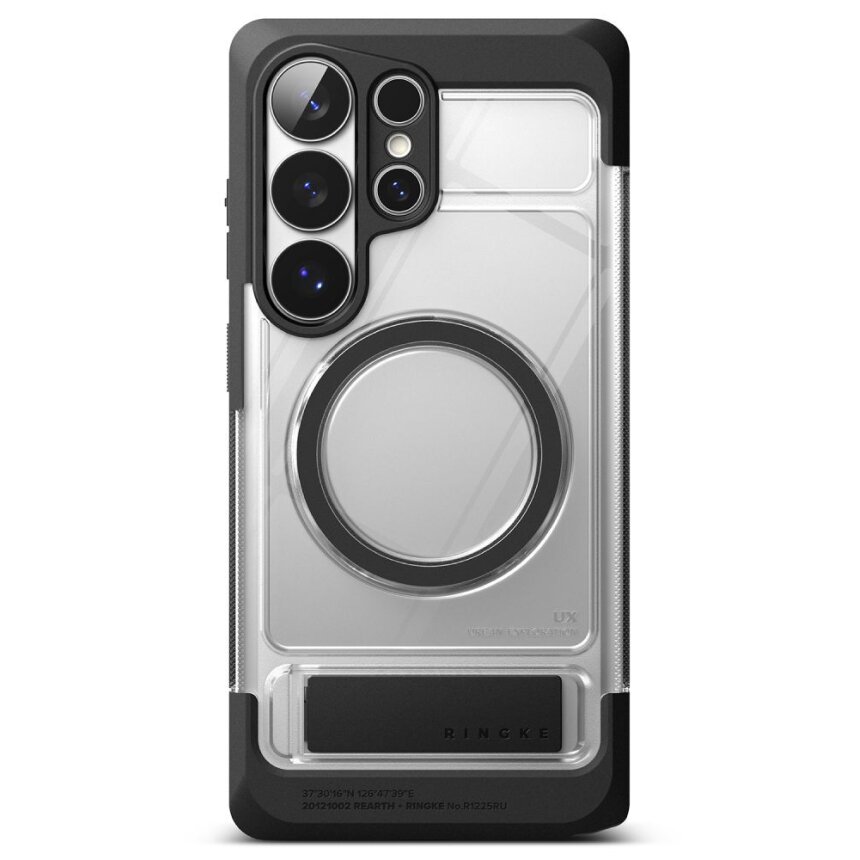 Samsung Galaxy S26 Ultra Ringke UX Magnetic MagSafe dėklas – juodas skaidrus 2