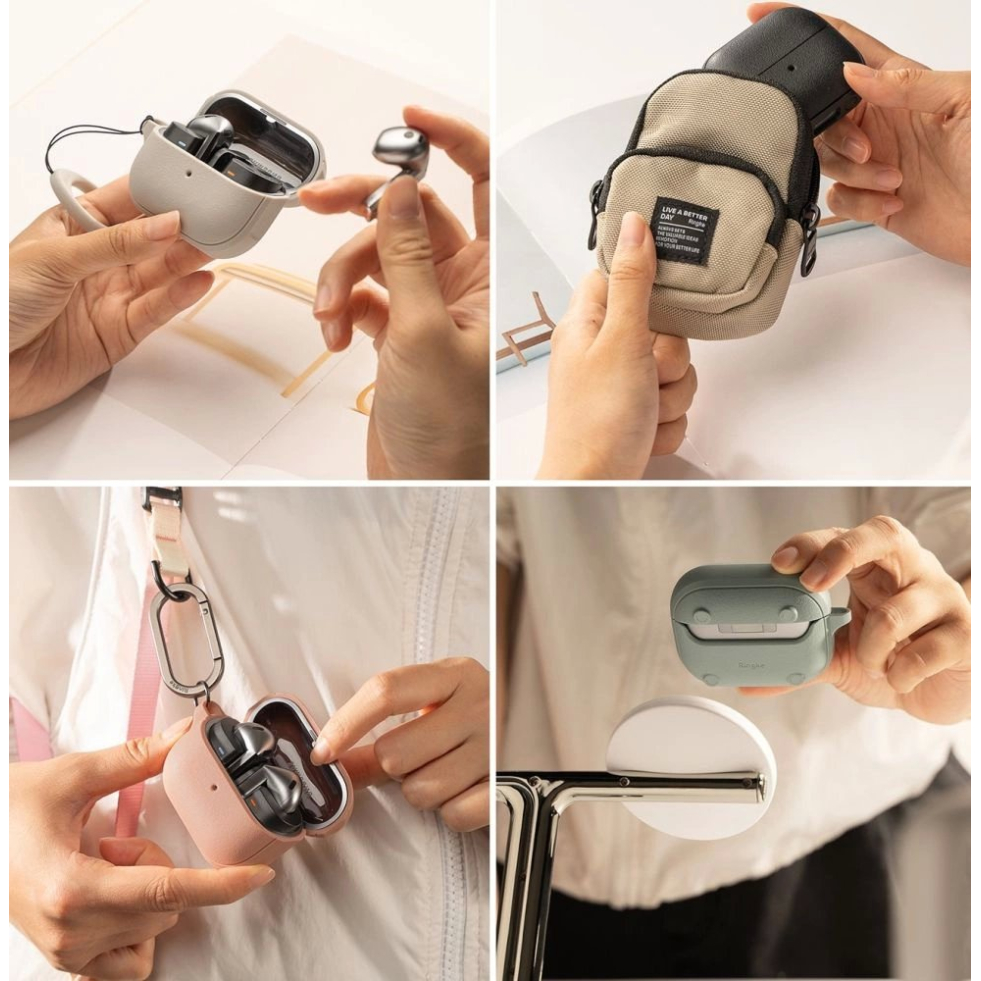 Samsung Galaxy Buds 3 / 3 Pro – Ringke Onyx MagSafe dėklas - Juodas 6