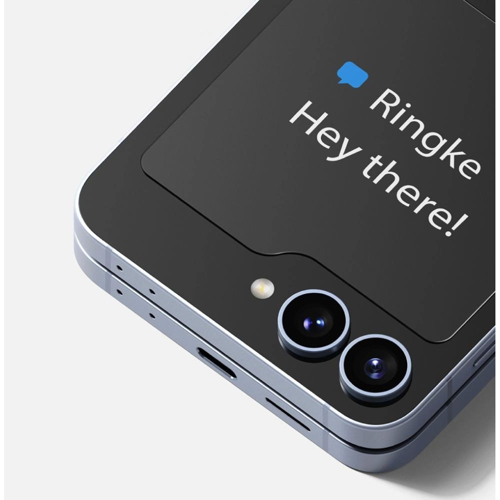 Samsung Galaxy Z Flip 6 Ringke viršelio ekrano grūdintas stiklas, 2 vnt. 2 Samsung Galaxy Z Flip 6 Ringke viršelio ekrano grūdintas stiklas, 2 vnt. 2