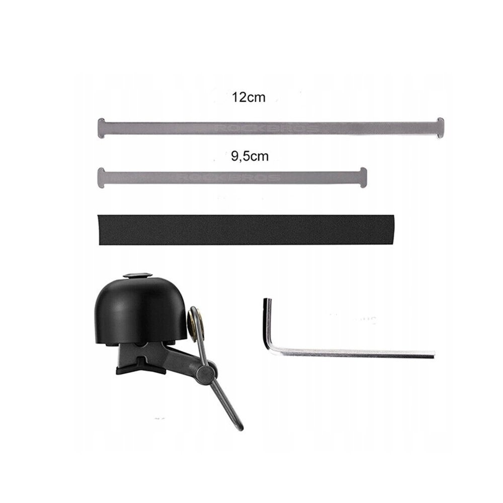 Dviračio skambutis Rockbros 15-1BBK retro stiliaus – juodas 1 Dviračio skambutis Rockbros 15-1BBK retro stiliaus – juodas 1