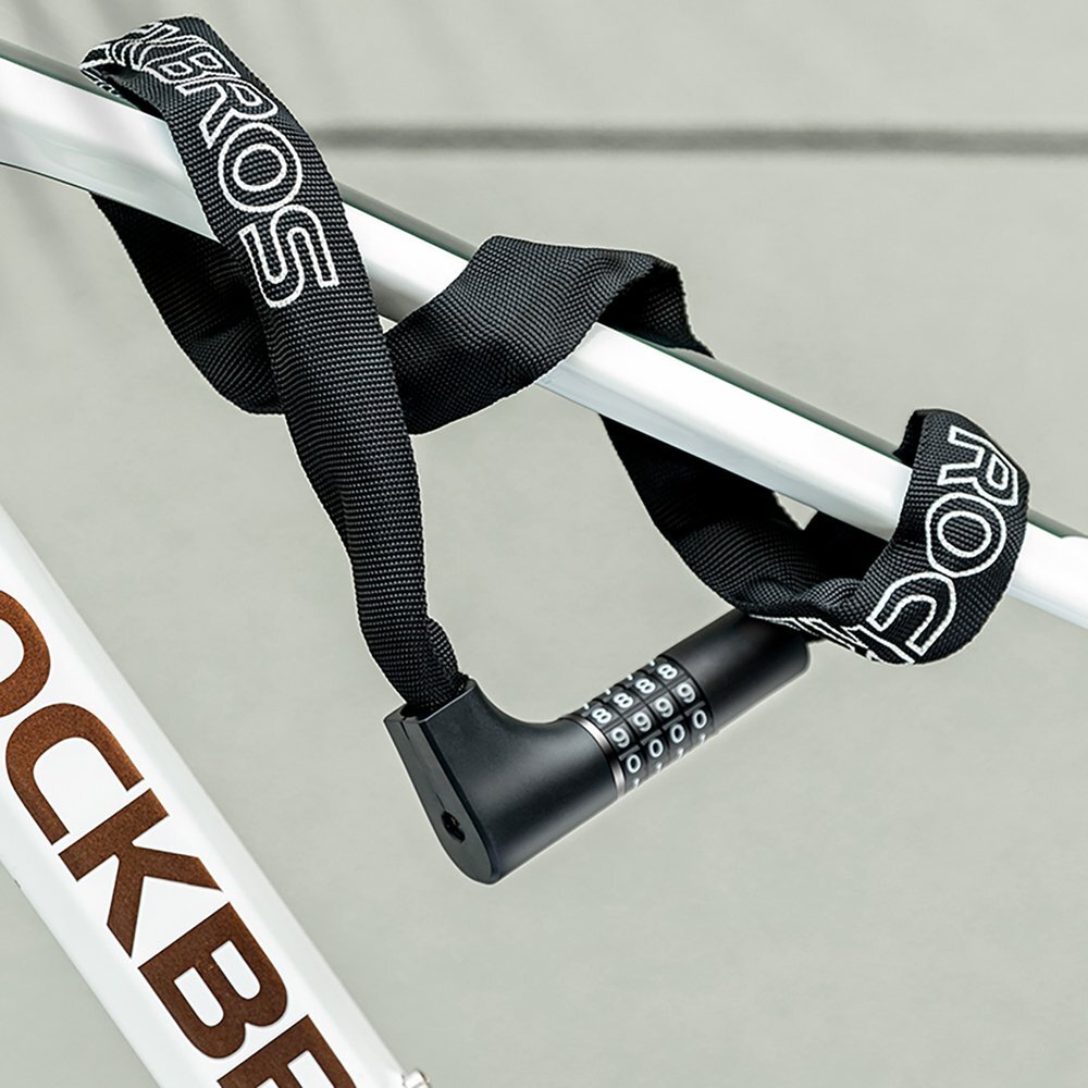 Dviračio spyna Rockbros 3230002001 su kodu ir raktu – juoda 12