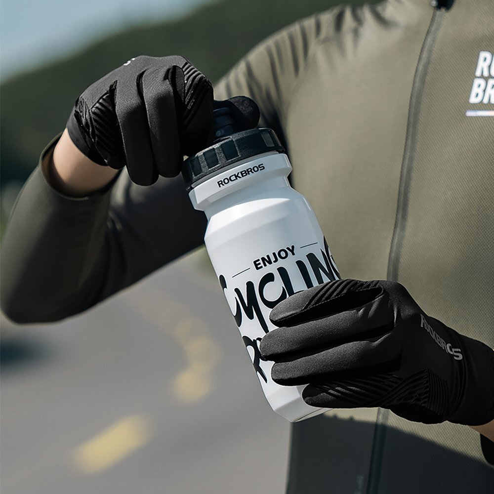 Dviračio pirštinės Rockbros pavasario/vasaros/rudens sezonui, ilgos, dydis M – juodos 10 Dviračio pirštinės Rockbros pavasario/vasaros/rudens sezonui, ilgos, dydis M – juodos 10