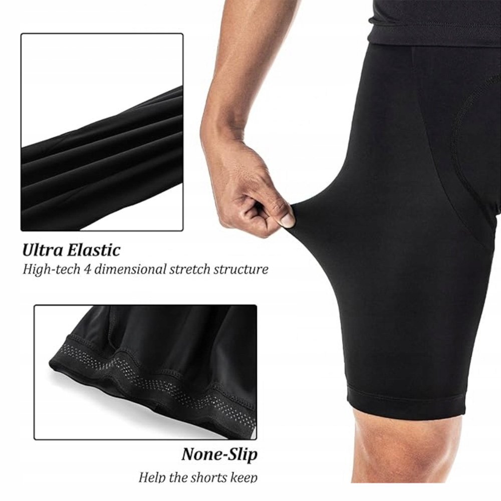 Dviračio šortai Rockbros RK2002XL su paminkštinimu XL – juodi 2