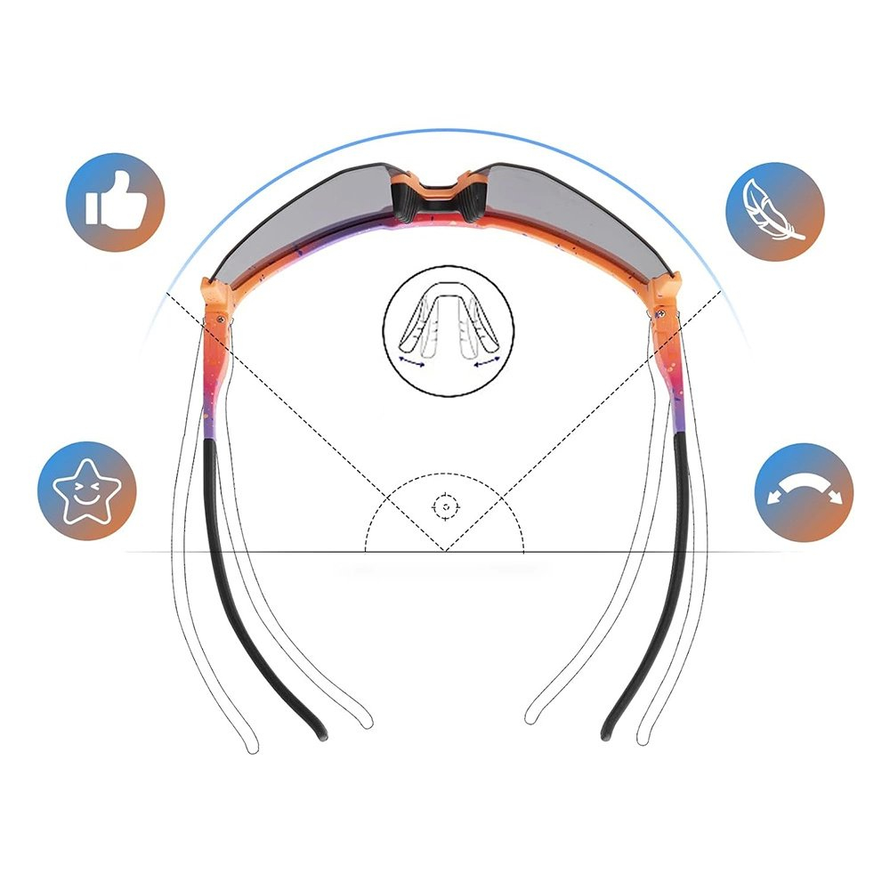 Rockbros SP297 Poliarizuoti dviračio akiniai – violetinis 6