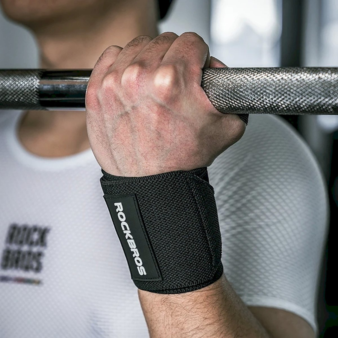 Rockbros 0431001 sports wristband - Juodas (2 pcs.) 10 Rockbros 0431001 sports wristband - Juodas (2 pcs.) 10