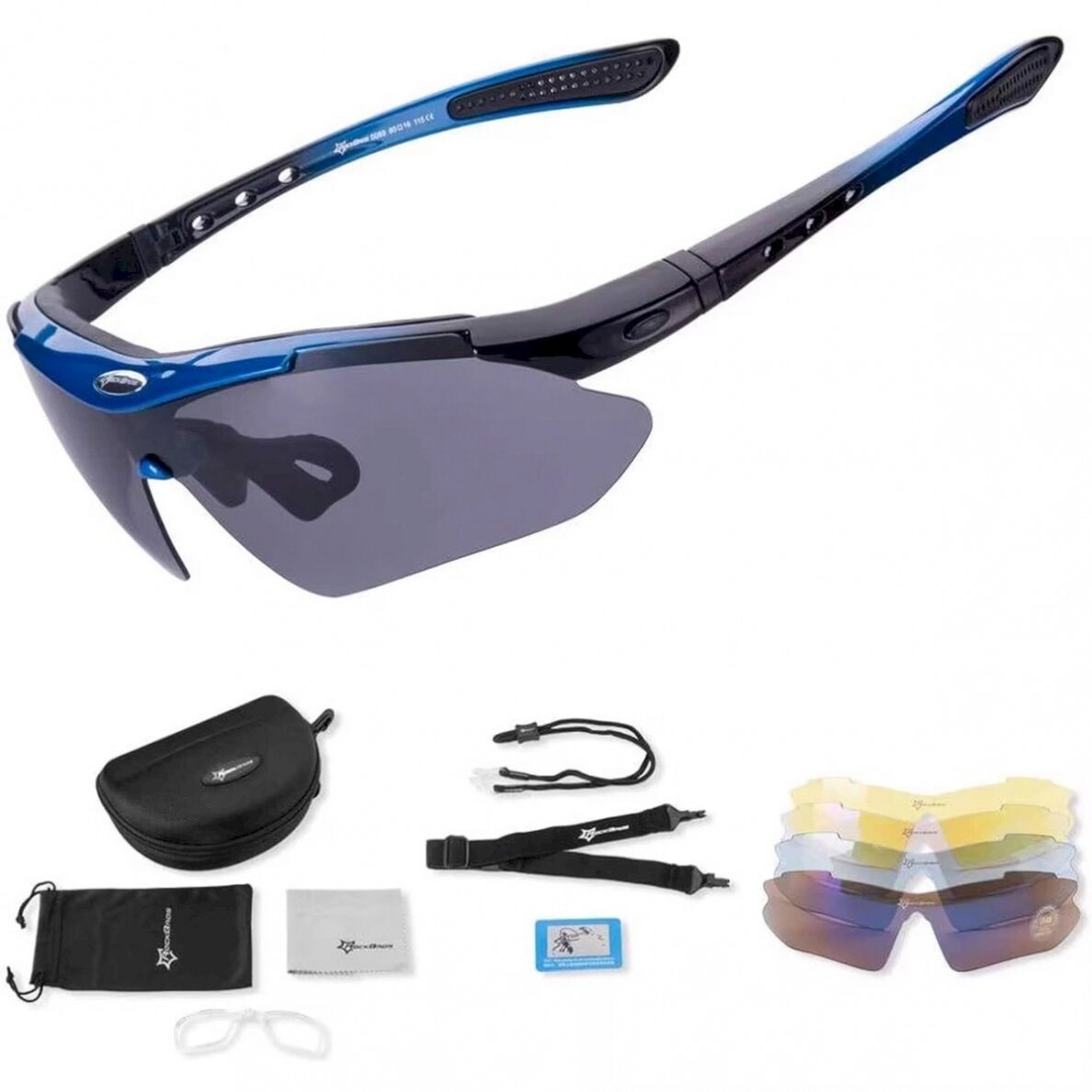 Rockbros 10007 polarizing cycling glasses - Juodas blue Rockbros 10007 polarizing cycling glasses - Juodas blue