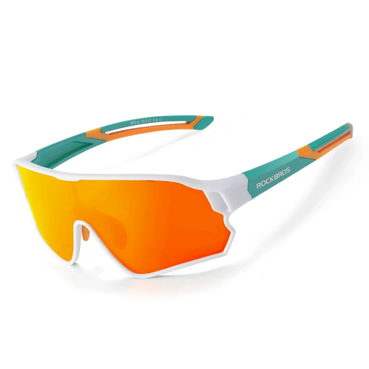 Rockbros 14110009003 photochromic cycling glasses children 8-14 years old - žalias baltas