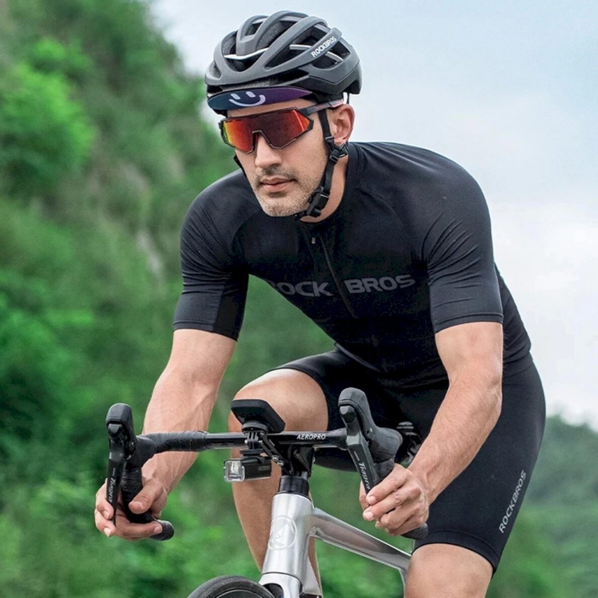 Rockbros 18230005001 cycling cappeak - Juodas 2 Rockbros 18230005001 cycling cappeak - Juodas 2