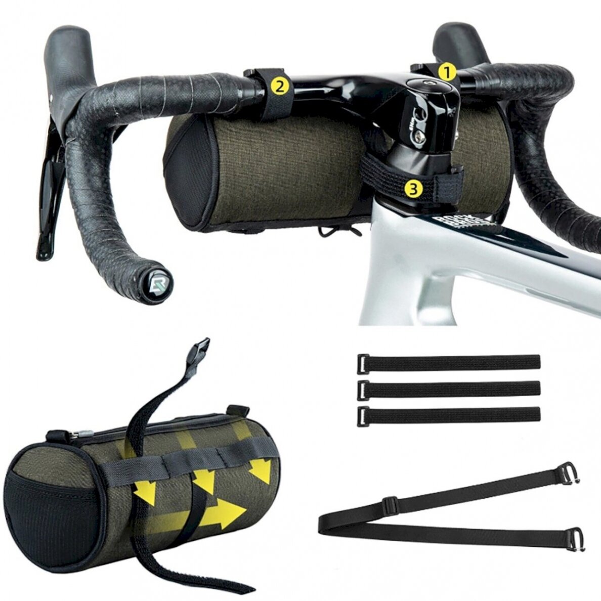 Rockbros 30110049001 bicycle handlebar Krepšys 2 l - žalias 2 Rockbros 30110049001 bicycle handlebar Krepšys 2 l - žalias 2