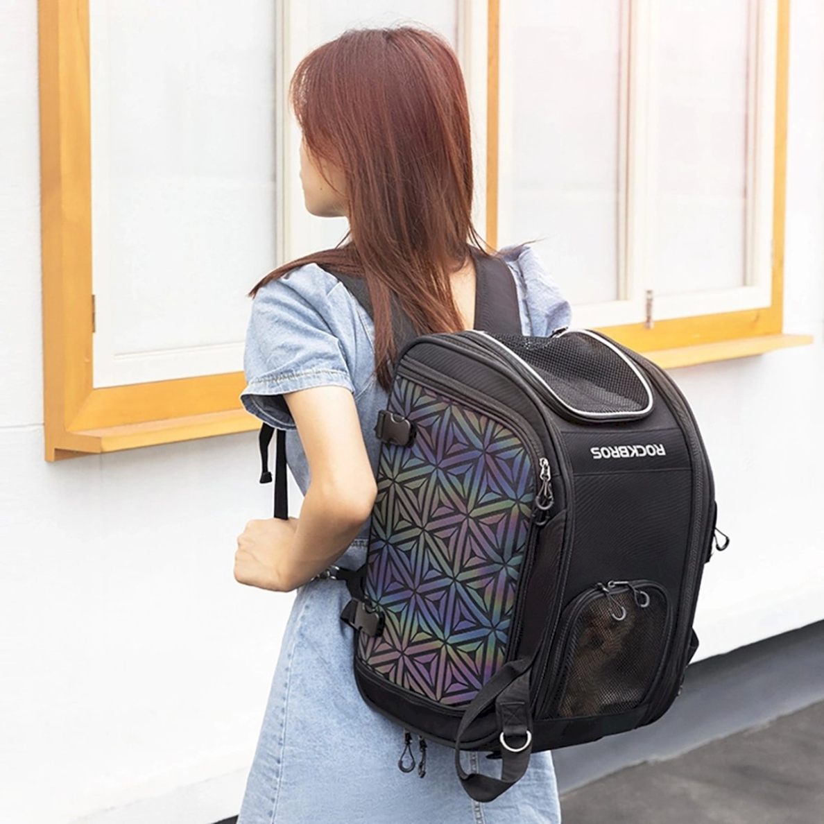 Rockbros 30140028001 transport bicycle Krepšys cats dogs - Juodas 8 Rockbros 30140028001 transport bicycle Krepšys cats dogs - Juodas 8