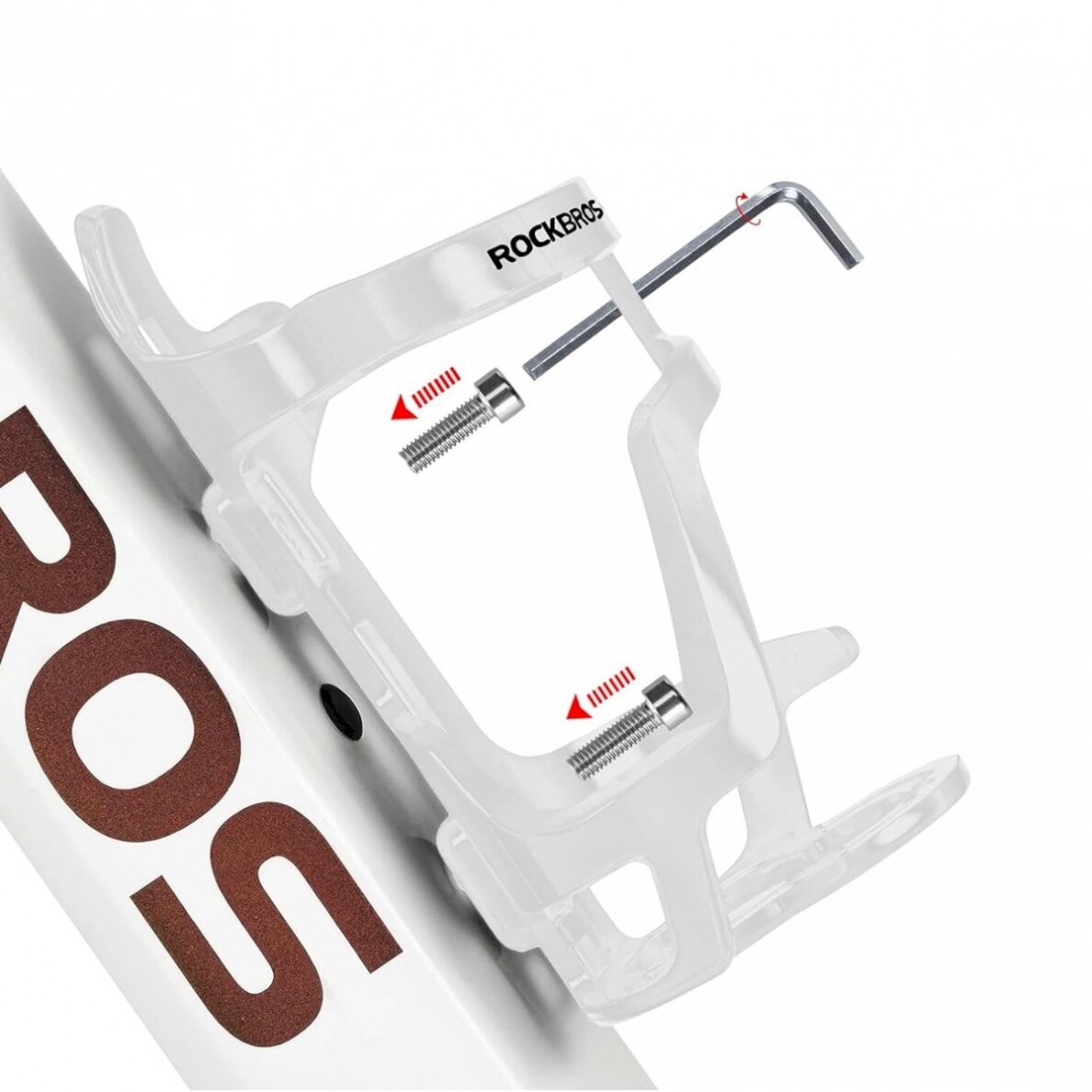 Rockbros 31210012002 bicycle water bottle Laikiklis - baltas 1 Rockbros 31210012002 bicycle water bottle Laikiklis - baltas 1