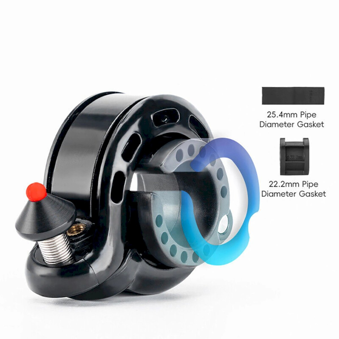 Rockbros 34210028001 Q-shaped bicycle bell - Juodas 3 Rockbros 34210028001 Q-shaped bicycle bell - Juodas 3