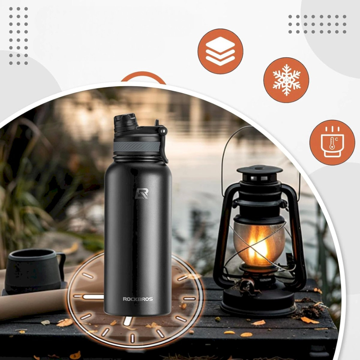 Termogertuvė Rockbros 35210029002 dviračiui, 620 ml – juoda 4 Termogertuvė Rockbros 35210029002 dviračiui, 620 ml – juoda 4