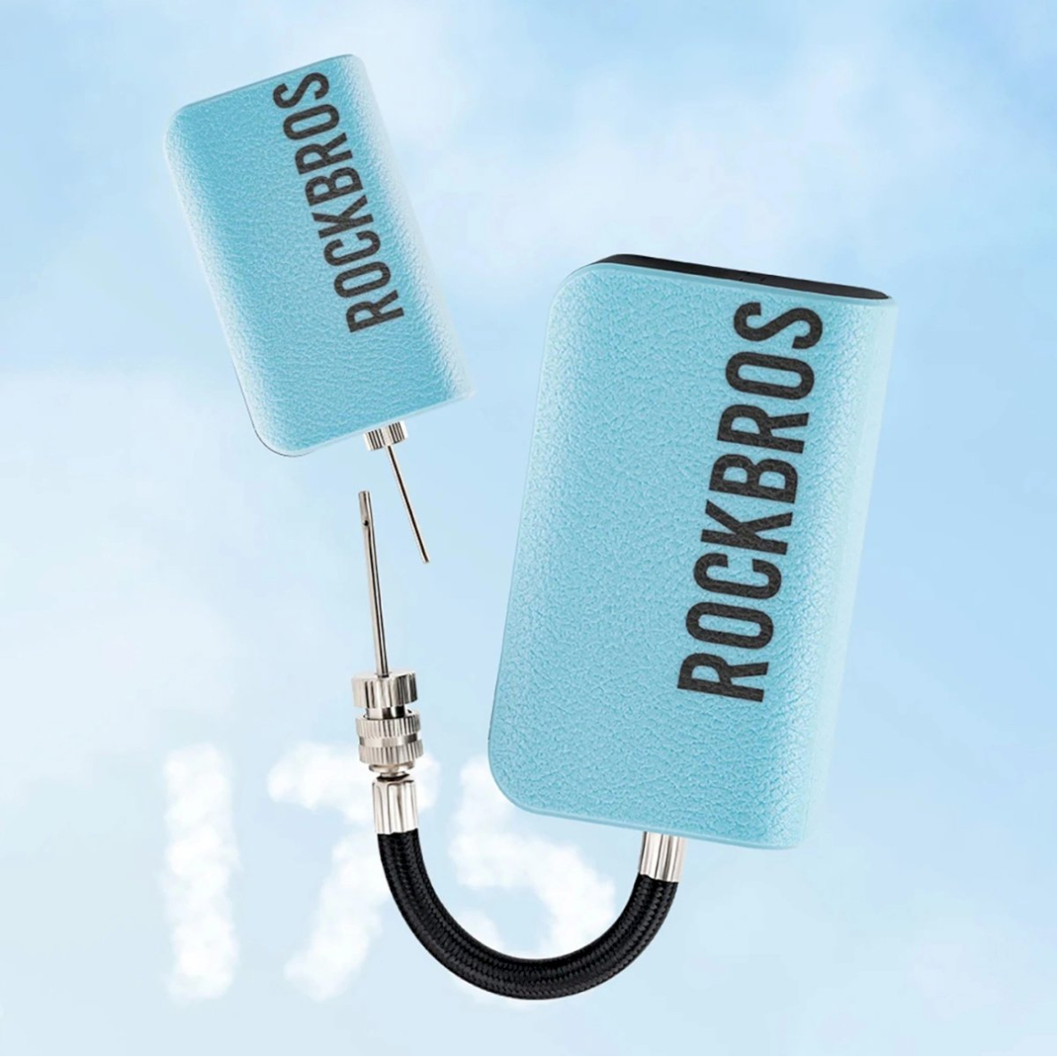 Rockbros 42520006001 Dviračio pompa su skaitmeniniu ekranu, skirta padangoms / kamuoliams / balionams – mėlynas 10