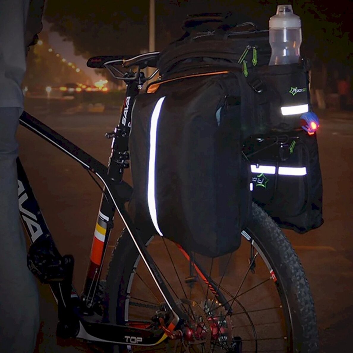 Rockbros A6-03BK bicycle Krepšys trunk 35 lfold-out pockets - Juodas 3