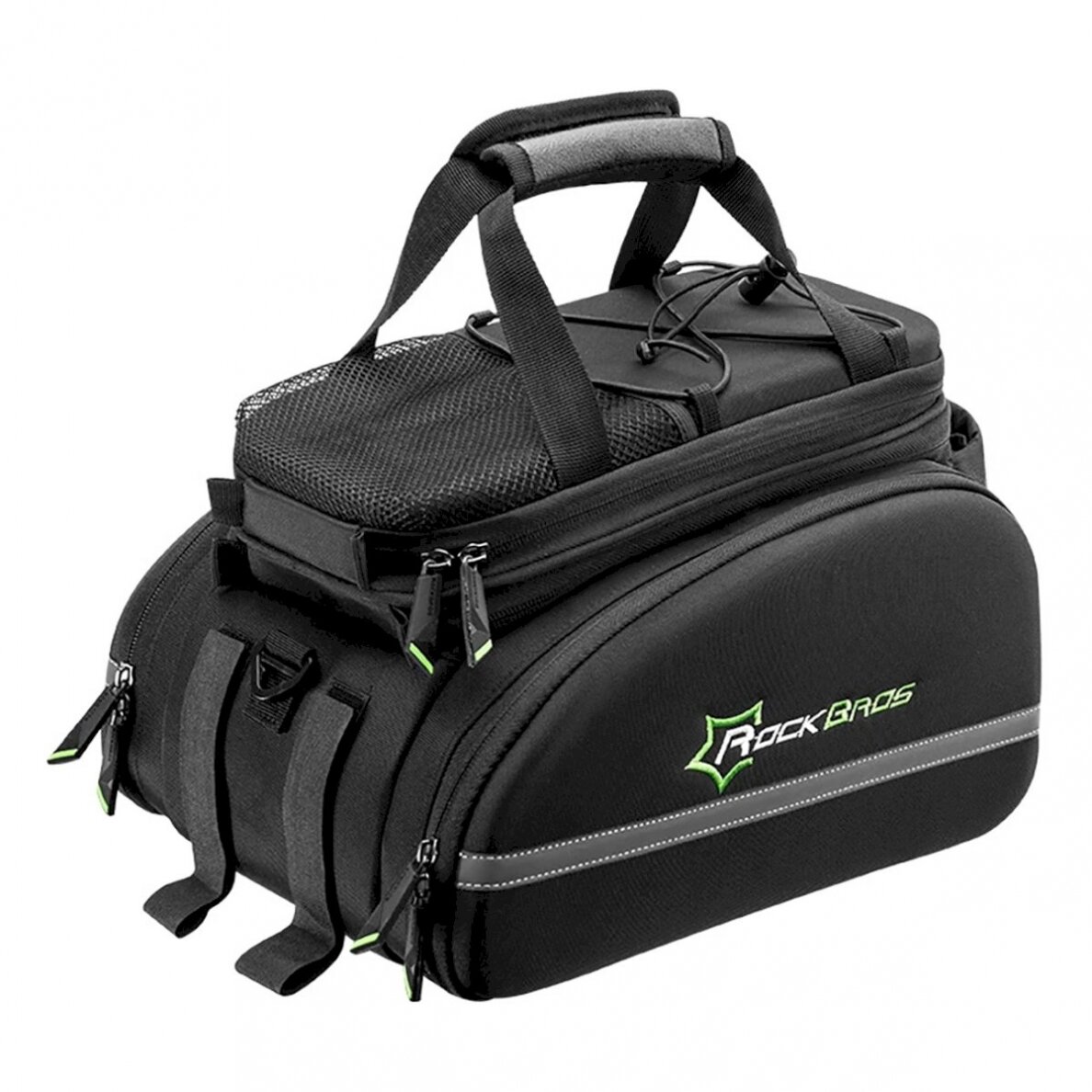 Rockbros A6-03BK bicycle Krepšys trunk 35 lfold-out pockets - Juodas Rockbros A6-03BK bicycle Krepšys trunk 35 lfold-out pockets - Juodas