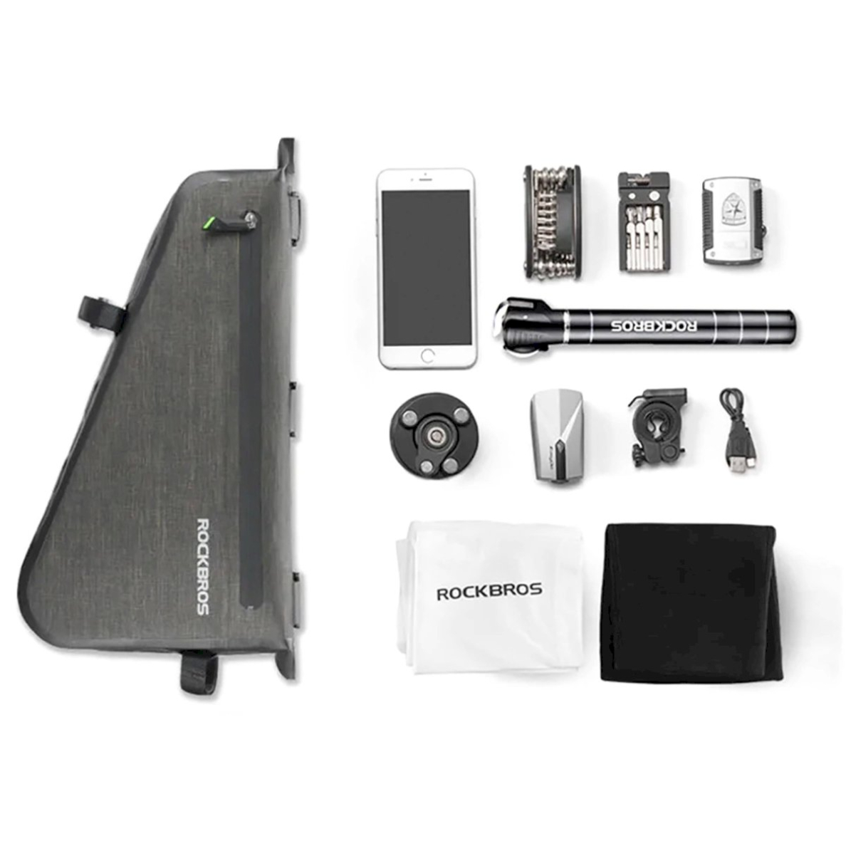 Dviračio krepšys Rockbros AS-017 5 l – tamsiai žalias 1 Dviračio krepšys Rockbros AS-017 5 l – tamsiai žalias 1