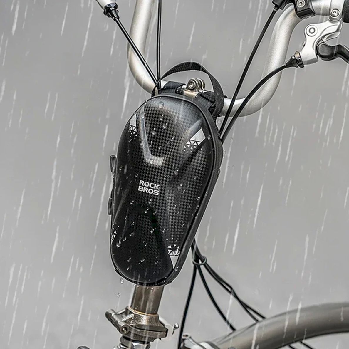 Rockbros Krepšys 3011006301 the handlebar of a bicycle or scooter 1.3 l - Juodas 14 Rockbros Krepšys 3011006301 the handlebar of a bicycle or scooter 1.3 l - Juodas 14