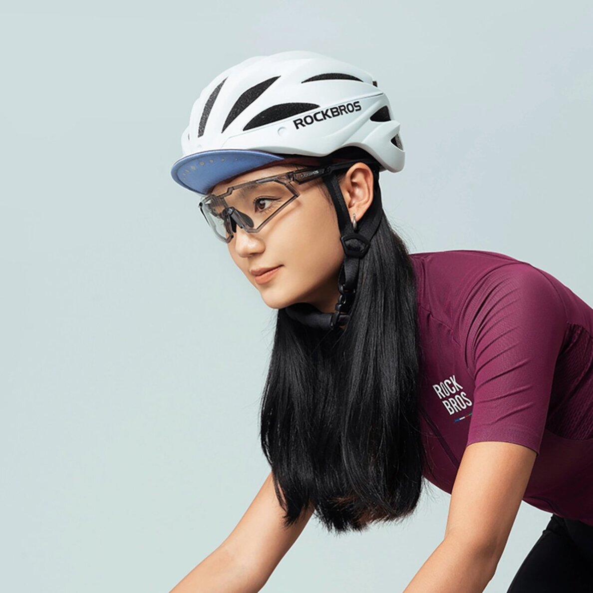 Dviračio kepurė Rockbros Cycling Cap su šalmo snapeliu – raudona 2