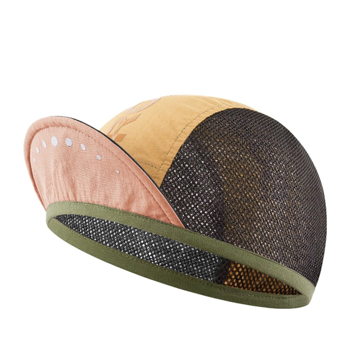 Dviračio kepurė Rockbros su snapeliu, šalmo uždanga – geltona