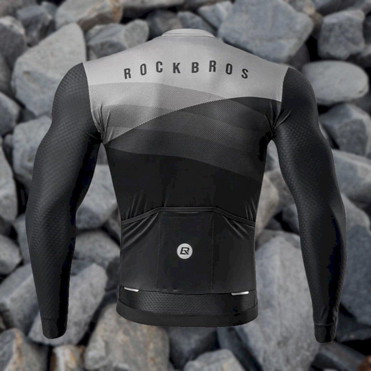 Rockbros cycling jersey 15120009004 long sleeve spring/summer XL - Juodas 9 Rockbros cycling jersey 15120009004 long sleeve spring/summer XL - Juodas 9