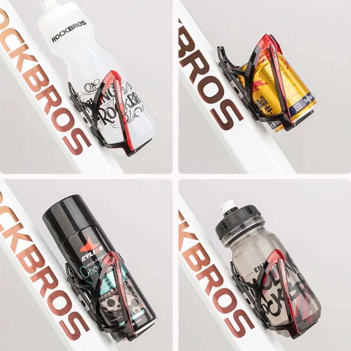 Dviračio gertuvės laikiklis Rockbros FK338 – juodas ir raudonas 8